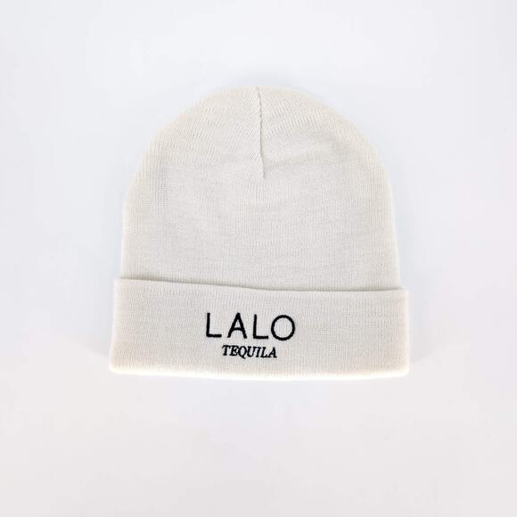Lalo Tequila Logo White Unisex One Size Fits Most Cuffed Beanie Winter Hat - New - Picture 2 of 14